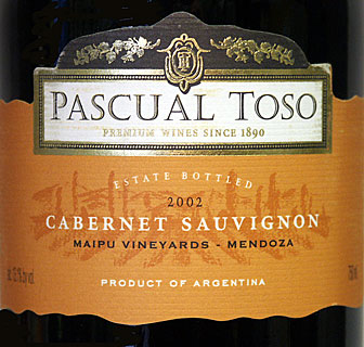 PASCUAL TOSO CABERNET SAUVIGNON 2002